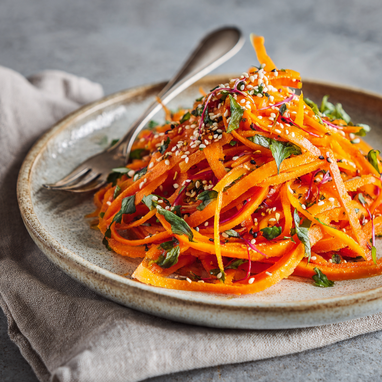 Viral Carrot Salad (Korean-Inspired, Bright & Addictive)